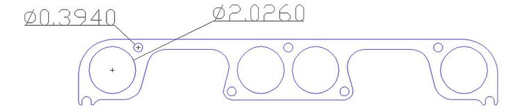 FOG-7145S Header Gaskets, Round, Steel Clad w/Graphite Coating, Chevy Small Block, All Pro RR245SP-23 Cylinder Heads