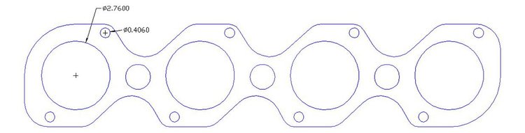 FOG-7157C Amored RCC Header Gaskets, Round, Rubber Coated Copper, Chevy Big Block, Sonny's Hemi Pro Stock