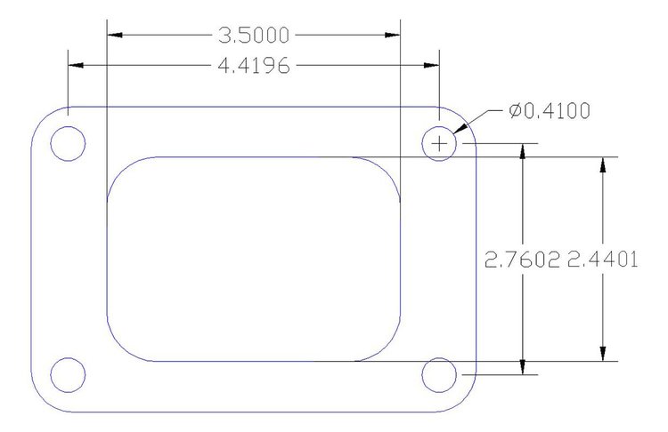 FOG-7161C RCC Header Gasket Precision Turbo Rcc Copper, Rectangle Port