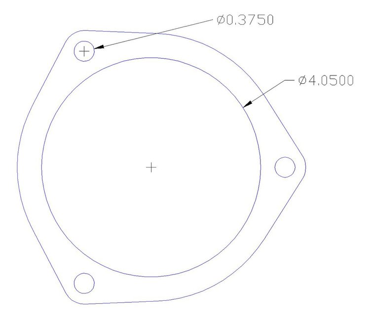 FOG-7165C Collector Gaskets, UNIVERSAL, RCC COPPER, 3-Bolt, 4" Dia., Pair