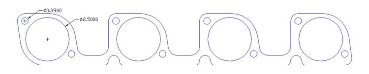 FOG-7169S Steel Clad w/Graphite Header Gaskets GM PRO STOCK/MOD Dart Reher-morrison, Round Port