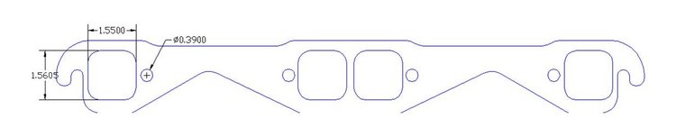 FOG-7170C RCC Header Gaskets Chevy 265-400CI SB, Square  Port