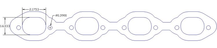 FOG-7183 GPC Header Gaskets Ford KAASE Boss Nine 429CI BB, Oval Port