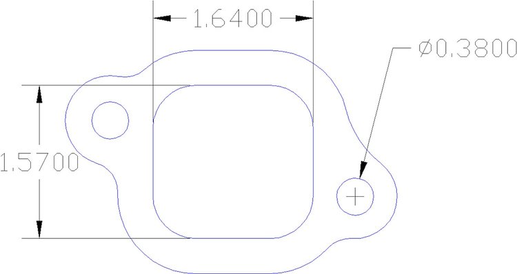 FOG-7184 GPC Header Gaskets Ford ESSLINGER 2300 I-4, Square Port