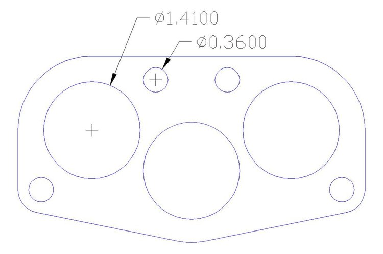 FOG-7190S Header Gaskets, Round, Steel Clad w/Graphite Coating, Honda 3.0L, Pair