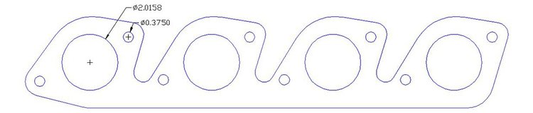 FOG-7208S Header Gaskets, Round, Steel Clad w/Graphite Coating, Ford, Cleveland