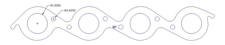 FOG-7215S Header Gaskets, Round, Steel Clad w/Graphite Coating, Chevy Big Block