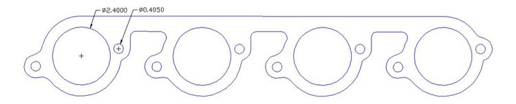 FOG-7218M MLS Stainless Header Gaskets GM PRO STOCK/MOD Brodix, Round Port