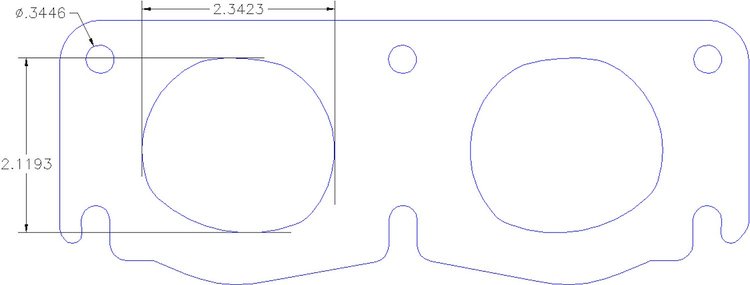 FOG-7219 GPC Header Gaskets Dodge PRO Stock 500CI, Round Port