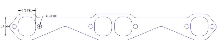 FOG-7226 GPC Header Gaskets Chevy 265-400CI SB, Oval Port