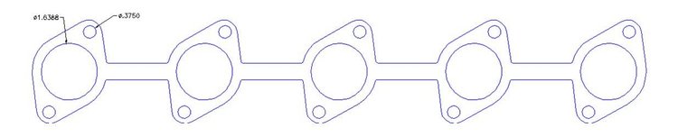 FOG-7233S Steel Clad w/Graphite Header Gaskets Ford V-10 Truck STEEL/CLAD, Round Port