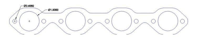 FOG-7239C RCC Header Gaskets Ford CFE Spd N SB, Round Port