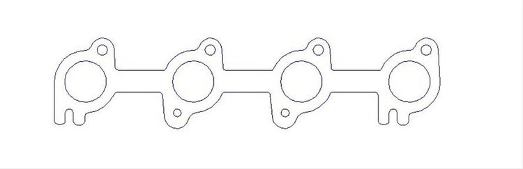 FOG-7244S Header Gaskets, Round, Steel Clad w/Graphite Coating, Ford, Modular V8, SOHC Engines, Pair