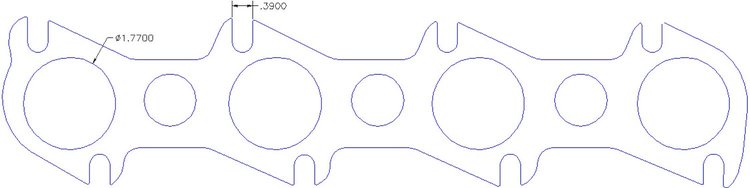 FOG-7245 GPC Header Gaskets 1991-2004 Ford MOD Sohc 4.6L, Round Port