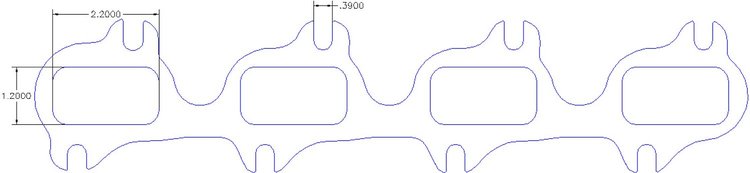 FOG-7246 GPC Header Gaskets 1996-2004 Ford MOD Dohc 4.6L, Oval Port
