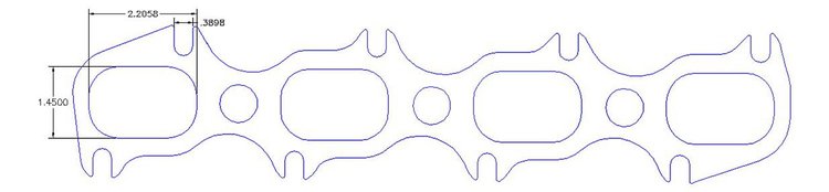 FOG-7247C RCC Header Gaskets 2010-2011 Ford MOD Shelby Dohc 5.4L, Oval Port