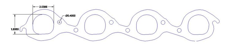 FOG-7262C RCC Header Gaskets Chevy Brodix PB 5002 15-Deg BB, D-Port
