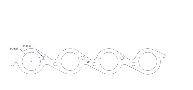 FOG-7264C Amored RCC Header Gaskets, Round, Rubber Coated Copper, Chevy Big Block, Pair