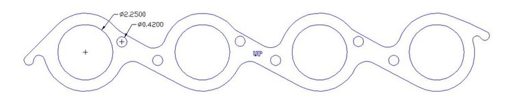 FOG-7264S Header Gaskets, Round, Steel Clad w/Graphite Coating, Chevy Big Block, Pair