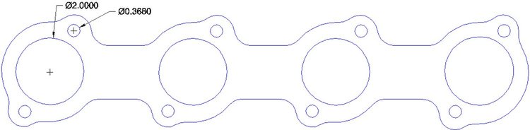 FOG-7267 GPC Header Gaskets, Round, Graphite, Mercedes-Benz V8, Pair
