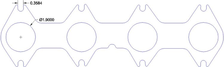 FOG-7269 GPC Header Gaskets, Round, Graphite, Ford Modular V8, 3-Valve Engines, Pair