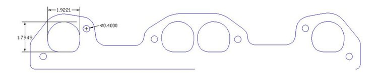 FOG-7277S Header Gaskets, D-Port, Steel Clad w/Graphite Coating, Pontiac V8, KRE Cylinder Heads, Pair