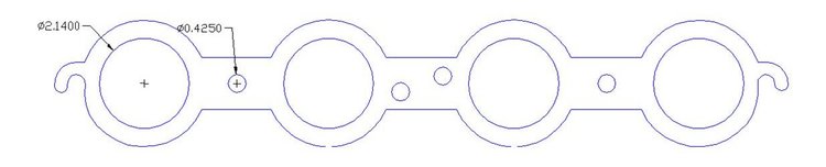 FOG-7279S Header Gaskets, D-Port, Steel Clad w/Graphite Coating, Chevy Small Block LS, All Pro Cylinder Heads