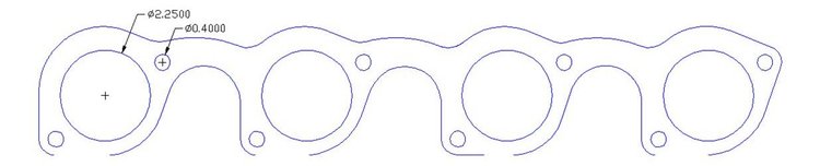 FOG-7281C Amored RCC Header Gaskets, Square Rubber Coated Copper, Chevy Big Block, CFE 11 Degree Pro Mod/Pro Stock, 5 in. Bore