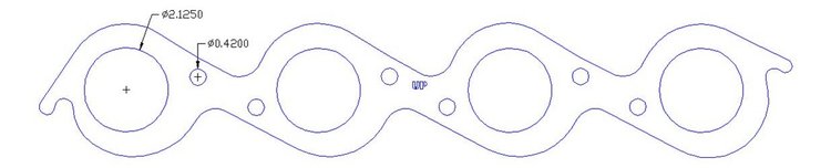 FOG-7297S Steel Clad w/Graphite Header Gaskets Chevy BRODIX-SONNY'S 14.5-Deg BB, Round Port