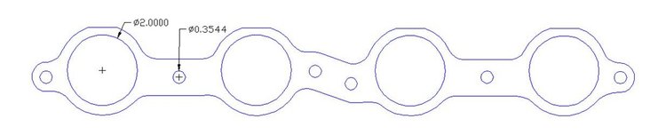 FOG-7298S Header Gaskets, Round Port, Steel Clad w/Graphite Coating, Chevy LS, Pair