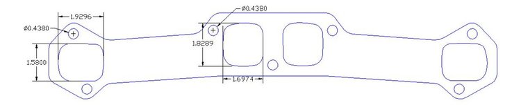 FOG-7303S Steel Clad w/Graphite Header Gaskets 1958-1965 Chevy 409 BB, Square Port