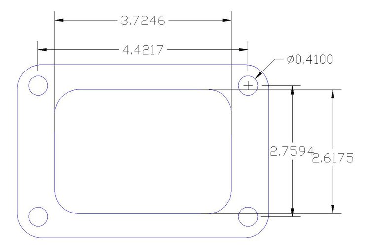 FOG-7306C RCC Header Gaskets Precision Turbo Rcc Copper, Rectangle Port