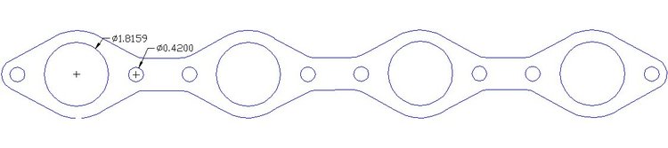 FOG-7308 GPC Header Gaskets Ford NAVISTAR Diesel 7.3L, Round Port