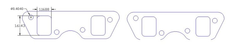 FOG-7313C Amored RCC Header Gaskets, Rectangular, Rubber Coated Copper, BBC, CFE 18 Degree Pro Mod/Pro Stock, 5 in. Bore