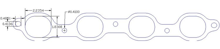 FOG-7315 GPC Header Gaskets, Oval, Graphite, Chevy Small Block, ARH Cylinder Heads, Pair