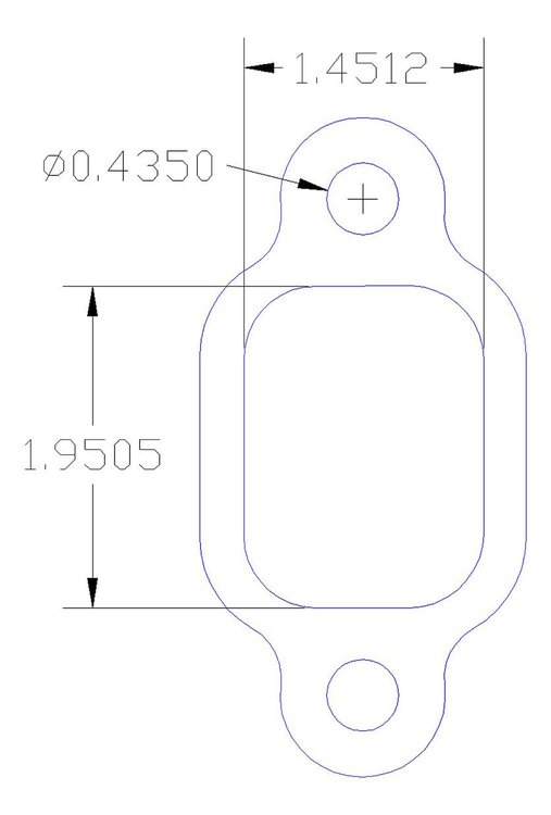 FOG-7319S Header Gaskets, Rectangular, Steel Clad w/Graphite Coating, Cummins, 12-Valve Engine, Set of 6