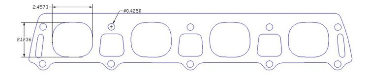FOG-7320C Amored RCC Header Gaskets, Round, Rubber Coated Copper, Mopar Hemi, NRE Noonan Cylinder Heads, Pair