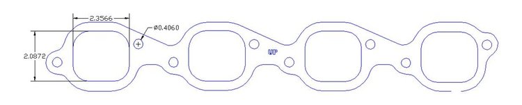 FOG-7322C RCC Header Gaskets Chevy CFE Bmf 385 Copper BB, Round Port