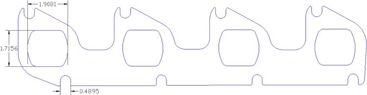 FOG-7327 GPC Header Gaskets Ford MOD Dohc Raptor 6.2L V-8, Square Port