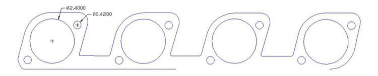FOG-7334C Amored RCC Header Gaskets, Round, Rubber Coated Copper, Chevy Big Block, GM DRCE Pro Stock, 4.9 in. Bore, Pair