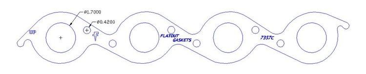 FOG-7357C RCC Header Gaskets Chevy Gen 4 396-454CI BB, Round Port