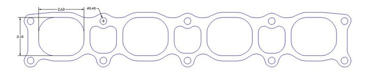 FOG-7365C Amored RCC Header Gaskets, Oval, Rubber Coated Copper, Mopar Hemi, AJPE Engine, Pair