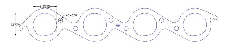 FOG-7366S Header Gaskets, Canter D-Port, Steel Clad w/Graphite Coating, Chevy Big Block, Pair