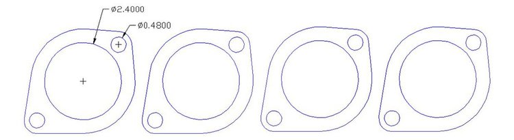 FOG-7370C Amored RCC Header Gaskets, Round, Rubber Coated Copper, Chevy Big Block, Set of 8