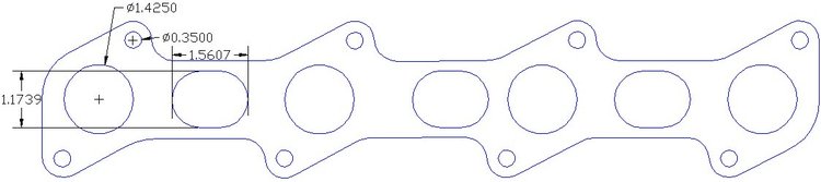 FOG-7375 GPC Header Gaskets, Oval, Graphite, Ford Powerstroke, Pair