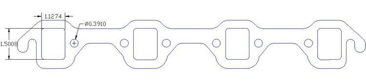 FOG-7381 GPC Header Gaskets Ford 260 SB 302W, Rectangle Port