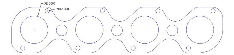 FOG-7400S Header Gaskets, Round, Steel Clad w/Graphite Coating, Chevy Big Block, Sonny's Hemi Pro Stock Engines, 5 in. Bore