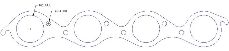 FOG-7401 GPC Header Gaskets Chevy Dart BB, Round Port