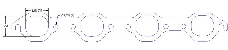 FOG-7414 GPC Header Gaskets Ford Dart Cnc 210-225 SB, Round Port
