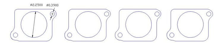 FOG-7418S Steel Clad w/Graphite Header Gaskets Ford Ved 460CI BB, Round Port